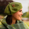 Fleur Wool Beret - Green