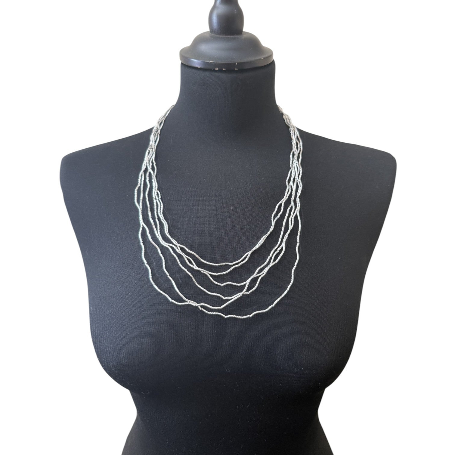 Jess and lou Lightweight Layered Necklace NK408-Jess and Lou-White finn