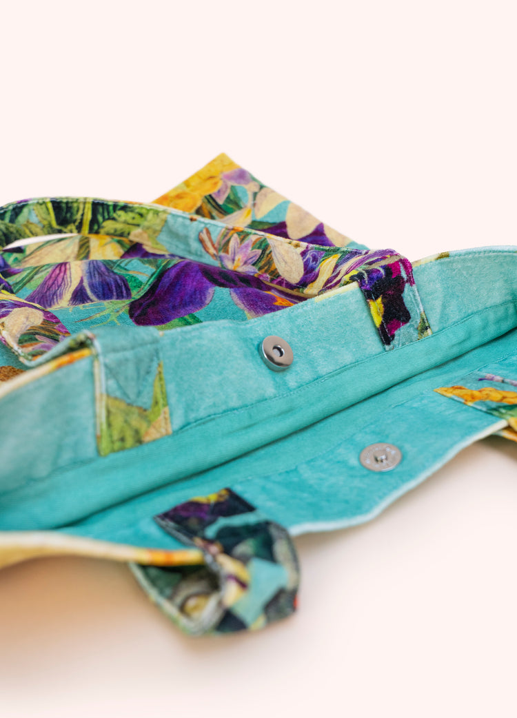 Powder Velvet Tote Bag - Spring Flora