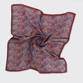 Matilda Floral Square Scarf - Brown/Blue