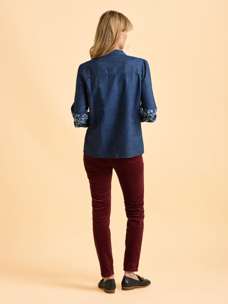 Brakeburn Sienna Denim Blouse.