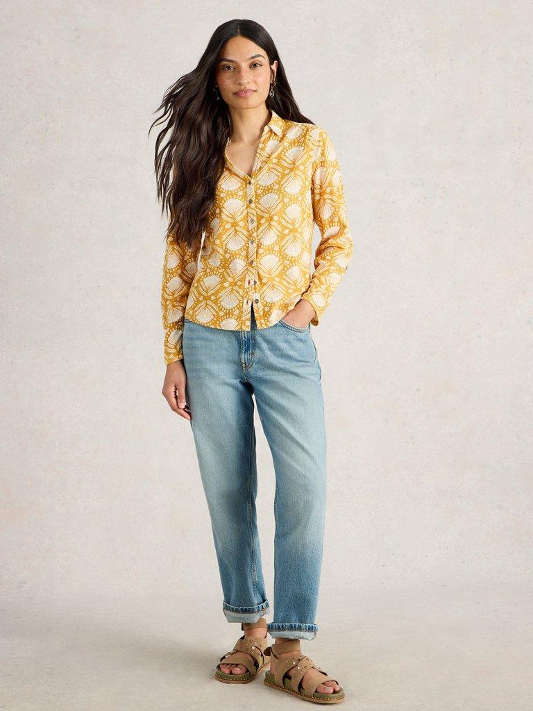 White Stuff Annie Jersey Shirt-Shirt-White finn