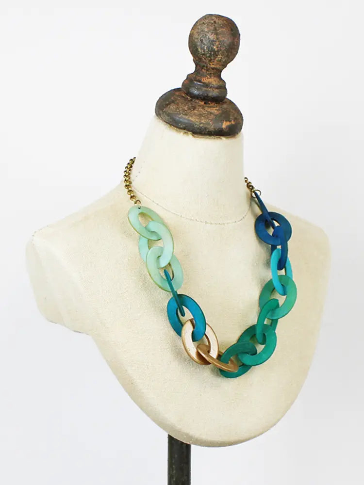 LINKED HORN LOOP NECKLACE BN6502
