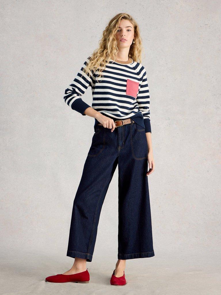 White Stuff BRITNEY STRIPE JUMPER-White Stuff-White finn