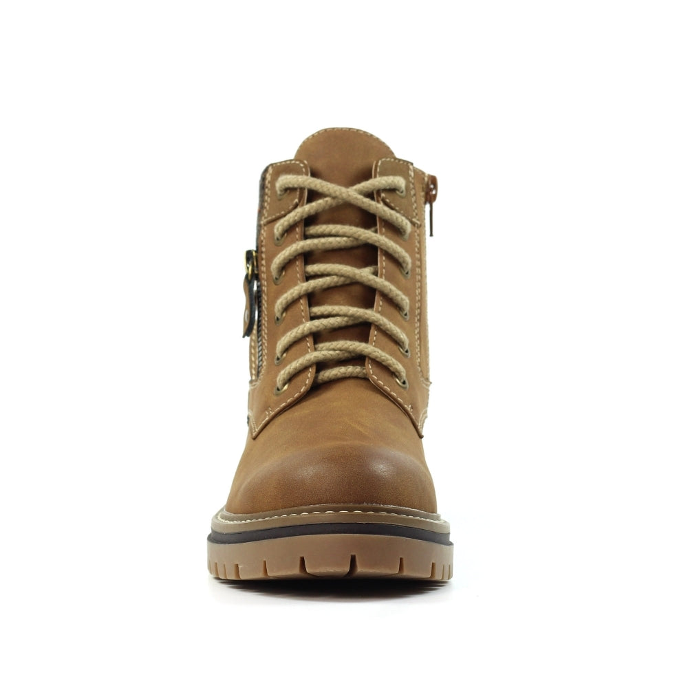 Caramel Waterproof Tan Ankle Boot