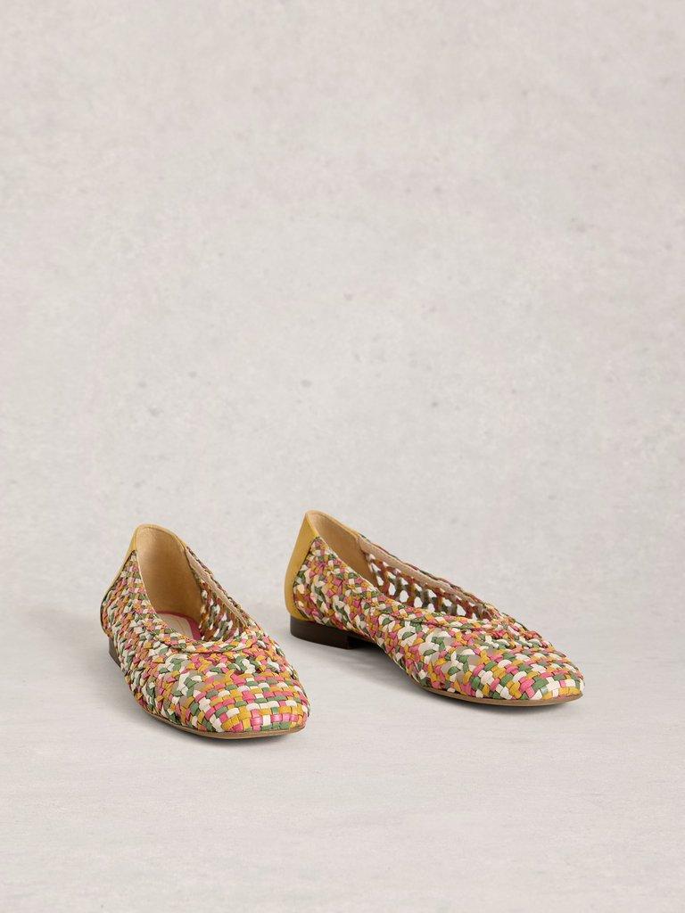White Stuff Woven Winnie Ballerina-Footwear-3-