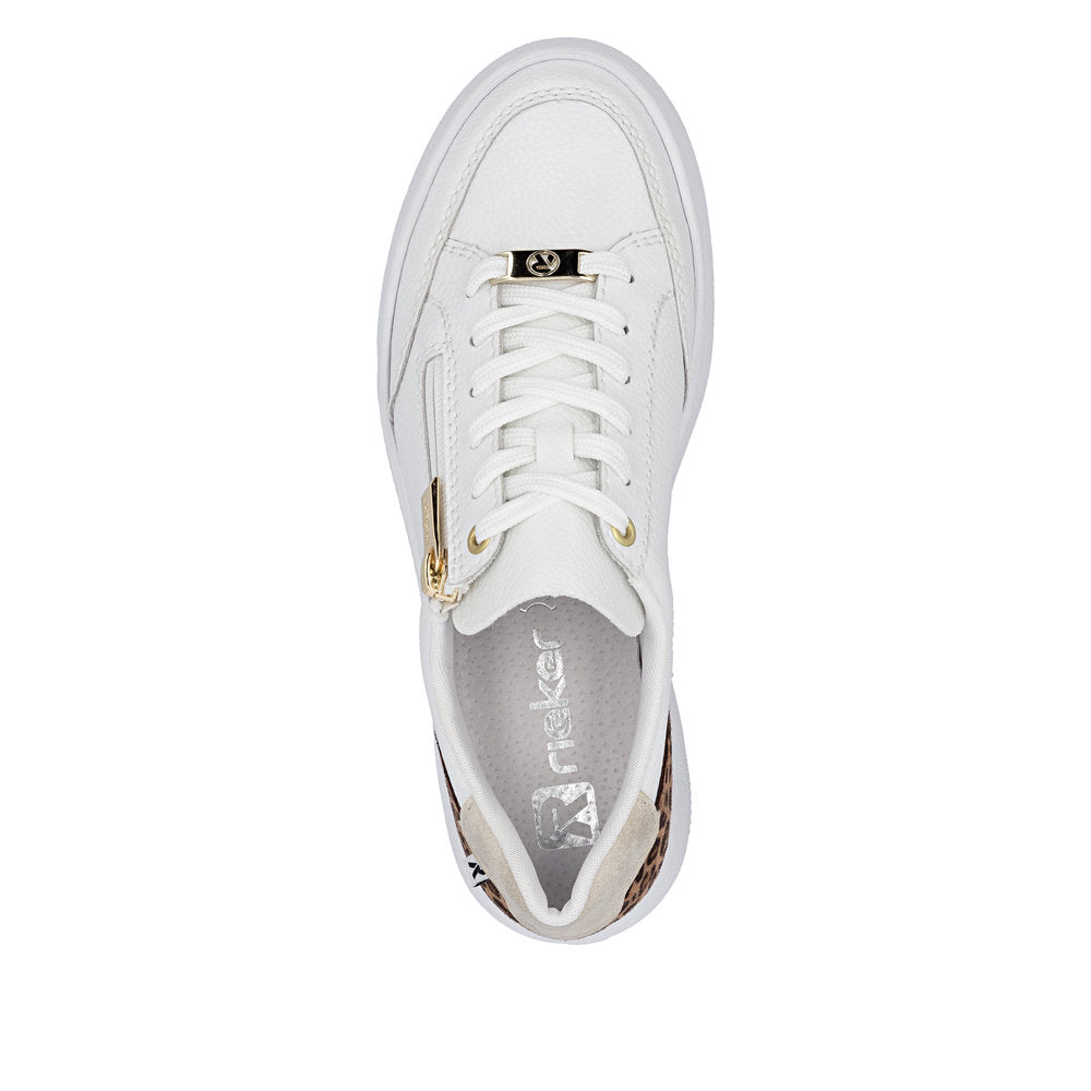 Rieker White Contrast Trainer M1900-Rieker-White finn