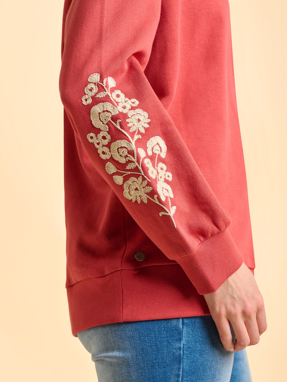 Brakeburn Ferndown Crewneck Sweatshirt-Shirts & Tops-White finn