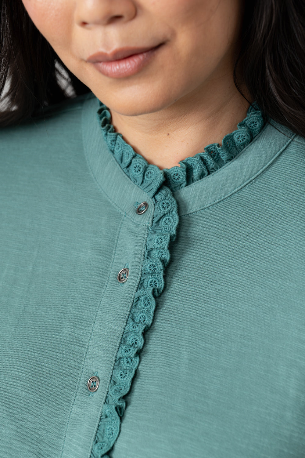 Lily and Me Sage Frill Blouse Plain-Lily and Me-White finn