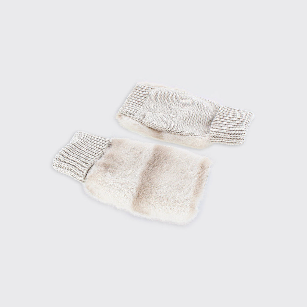 Millie mae Bridgette Faux Fur Fingerless Gloves
