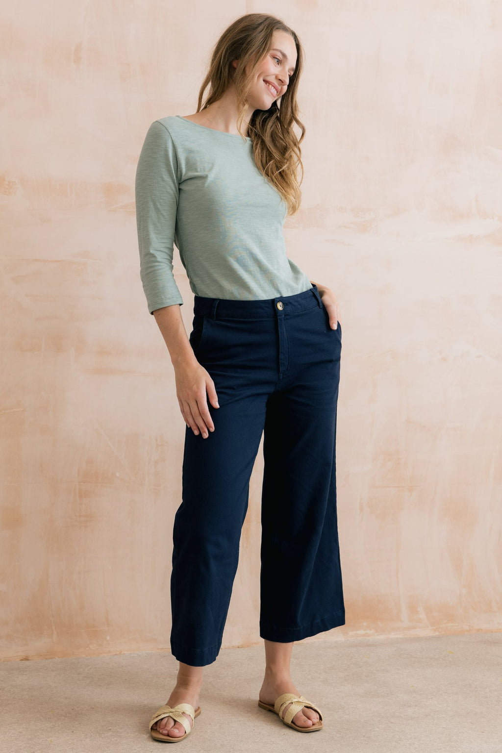 Lily and Me Isla Stretch Twill Crop Trousers