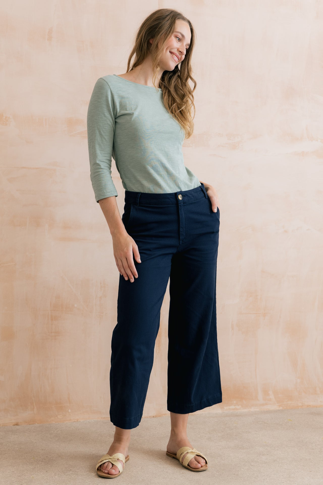 Lily and Me Isla Stretch Twill Crop Trousers