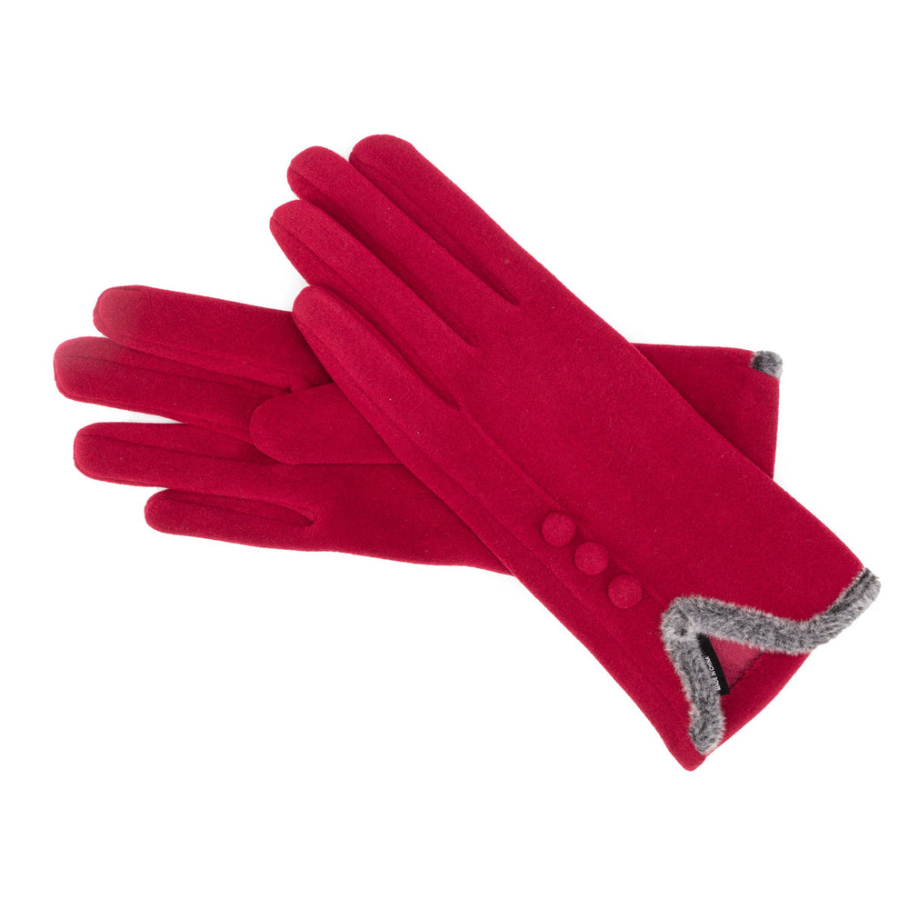 Ellie Beaumont 3 Button Suede Glove-Gloves-White finn