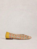White Stuff Woven Winnie Ballerina-Footwear-3-