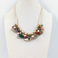 Luxe beaded cluster necklace HZ020N