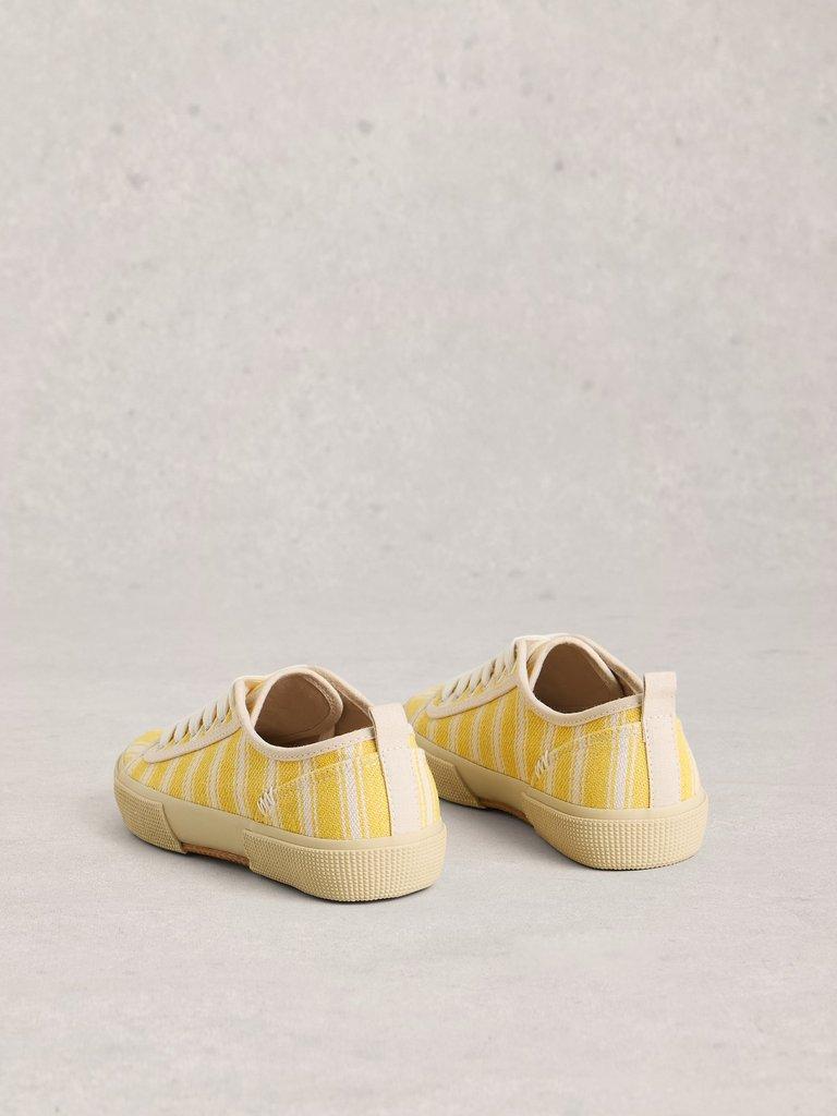 White Stuff Pippa Lace Up Print Trainer-Footwear-3-Yellow-