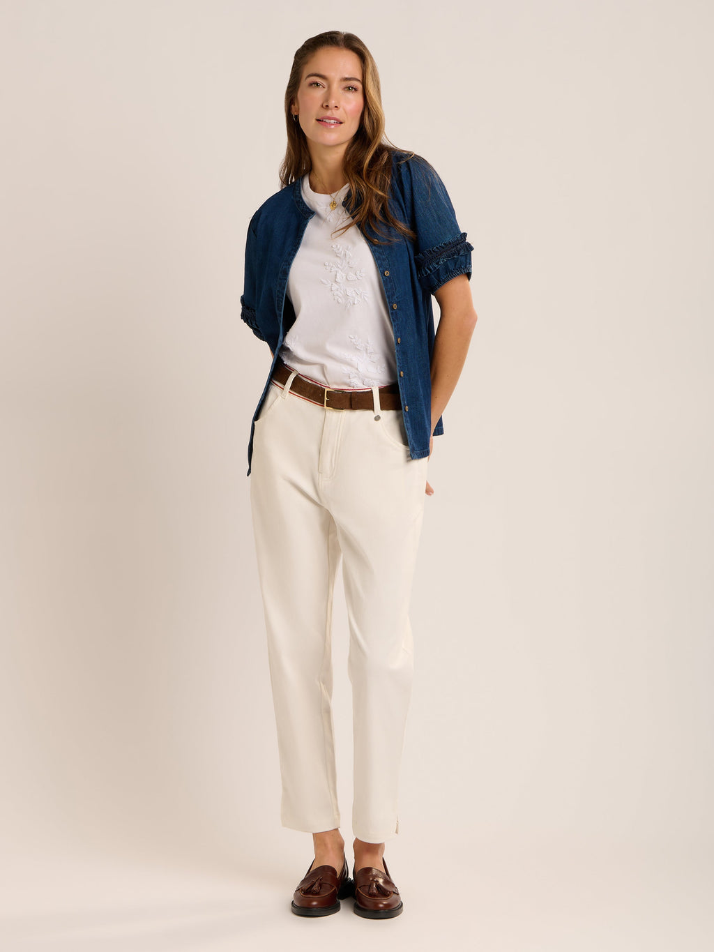 Brakeburn Agathe T-Shirt-Brakeburn-White finn