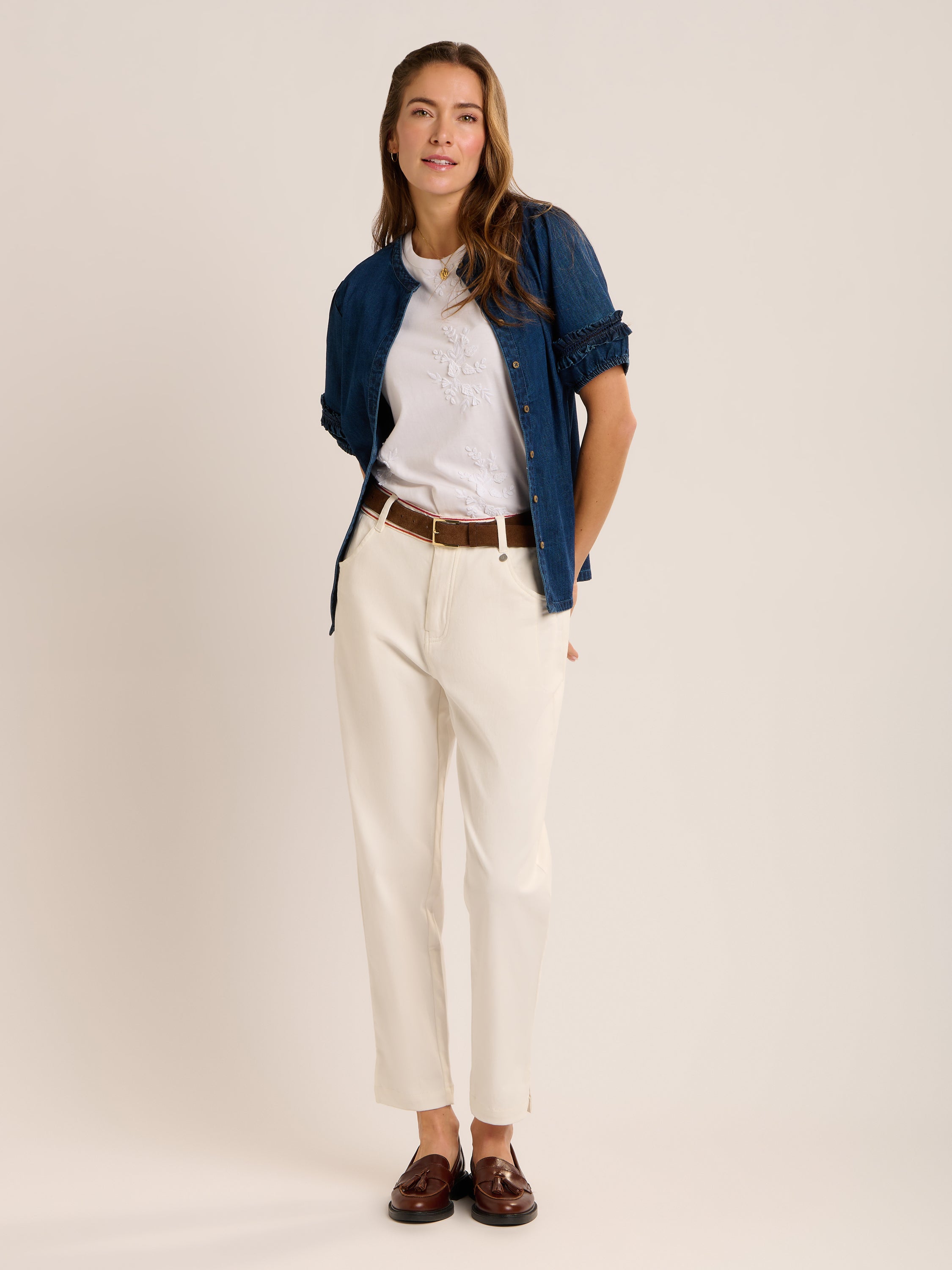 Brakeburn Agathe T-Shirt-Brakeburn-White finn