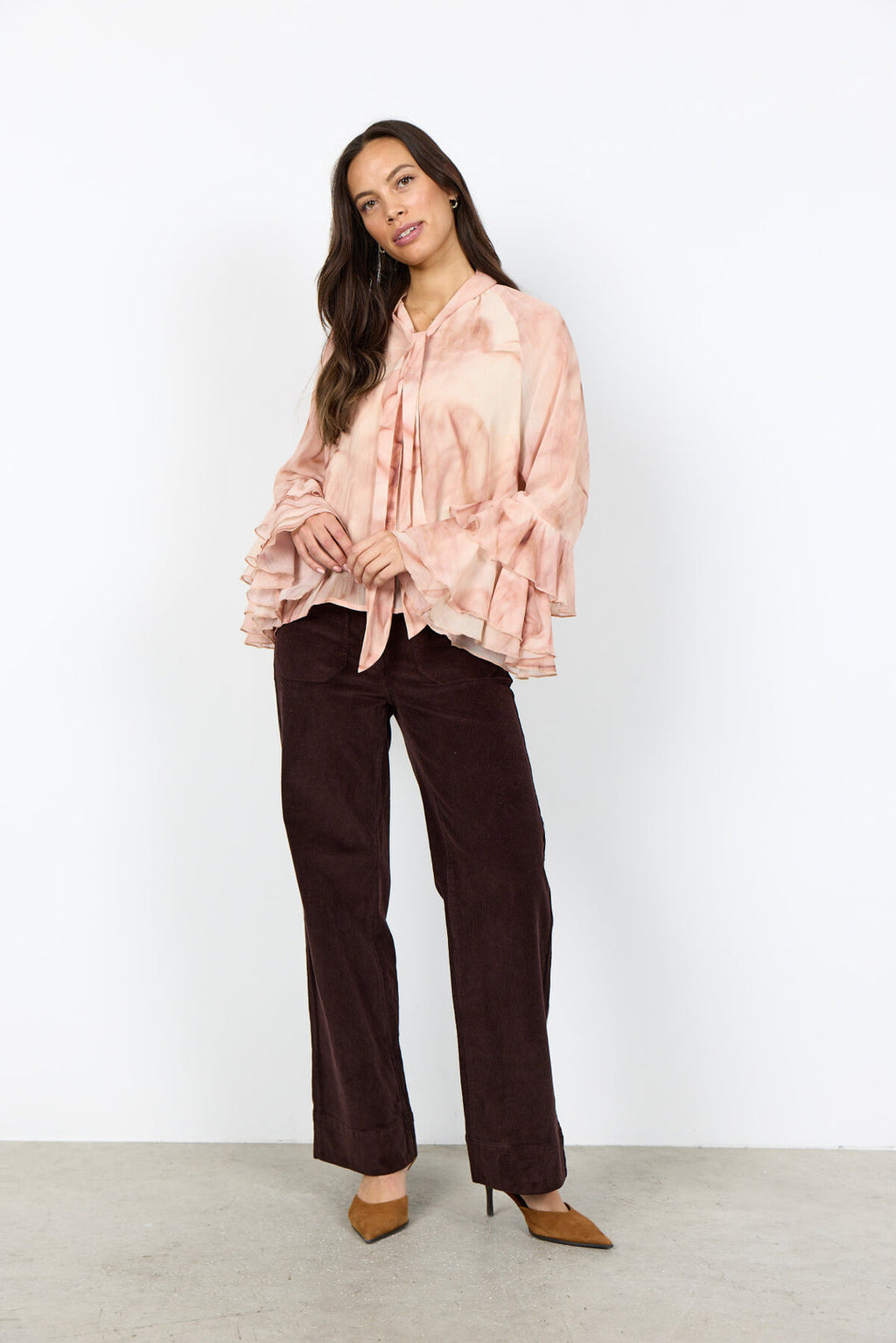 Soya Concept SC-HALA 1 AOP Blouse Dusty blue
