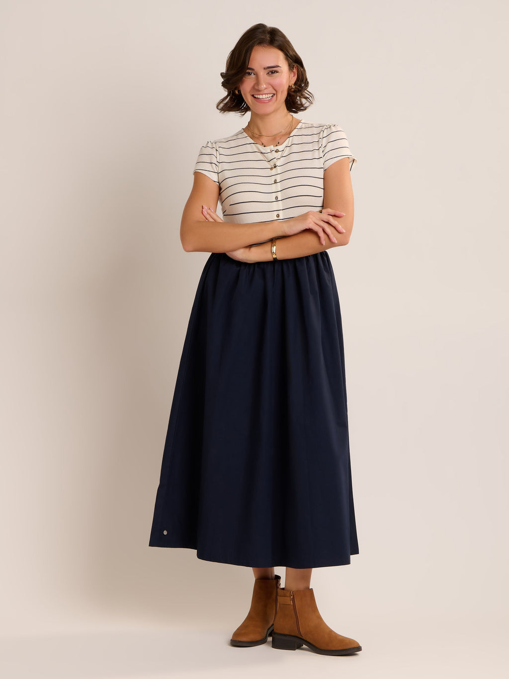 Brakeburn Ligia Dress-Brakeburn-White finn