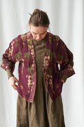 One Hundred Stars Wisteria Plum Wool Kimono
