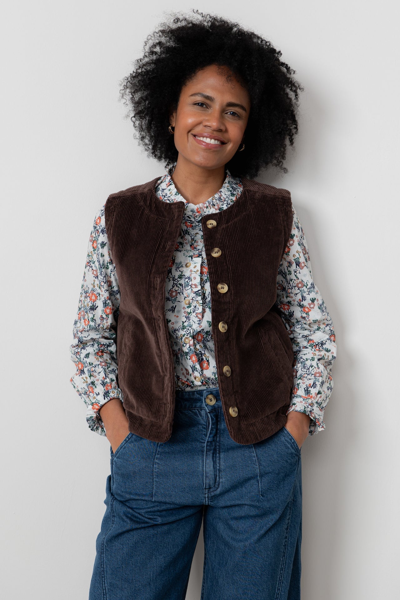 Lily and Me Dusk Gilet Plain-White finn