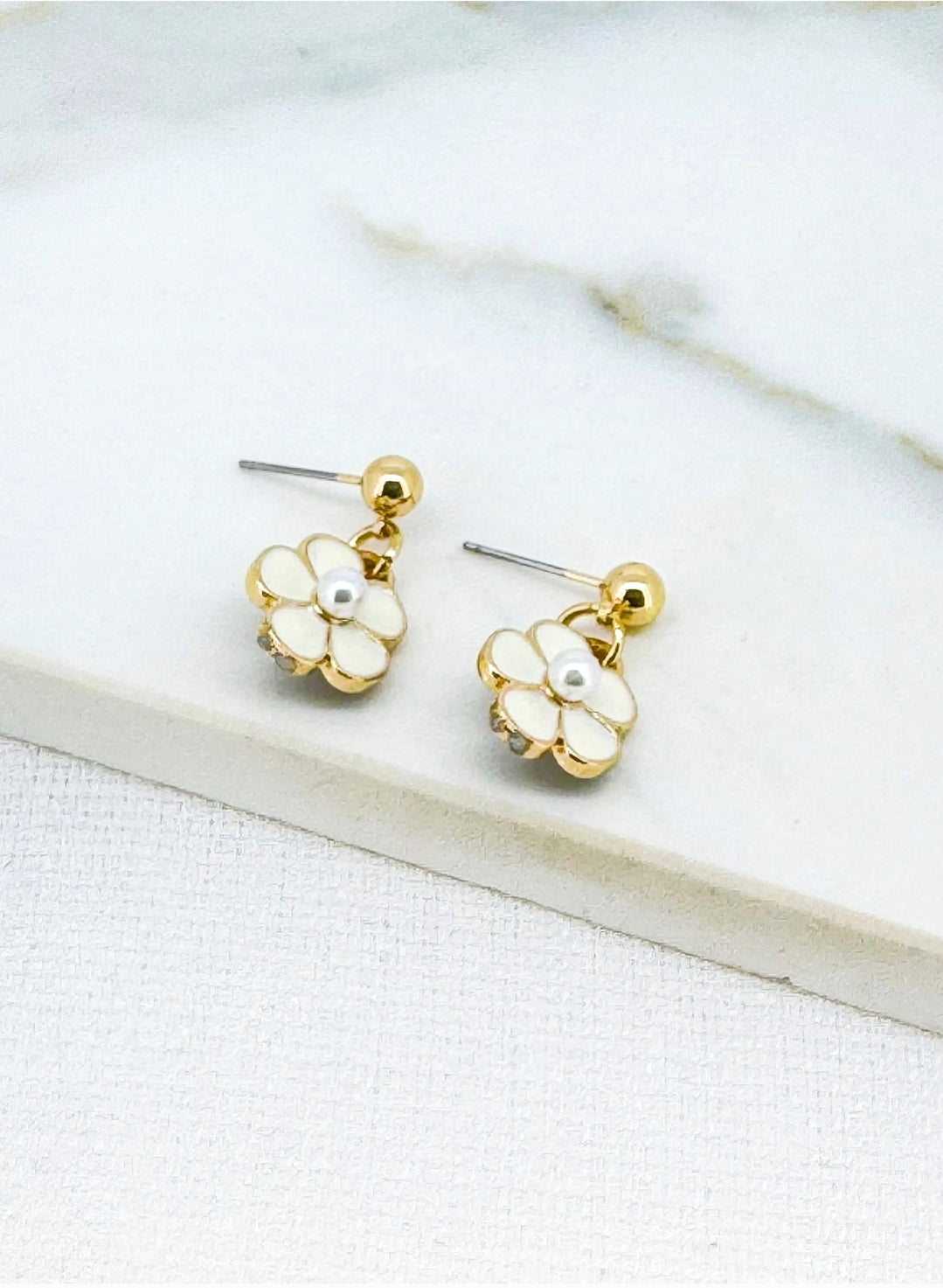 Envy Flower Earrings 4917-Envy-White finn