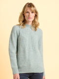 Brakeburn Mist Jumper-Knitwear-White finn