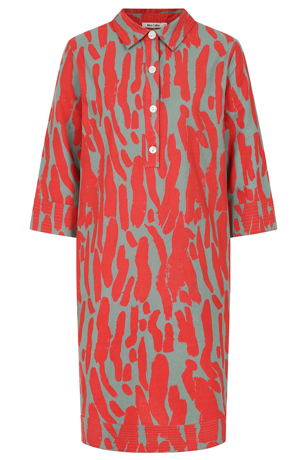 Beth Brush Strokes Dress-Dress-White finn