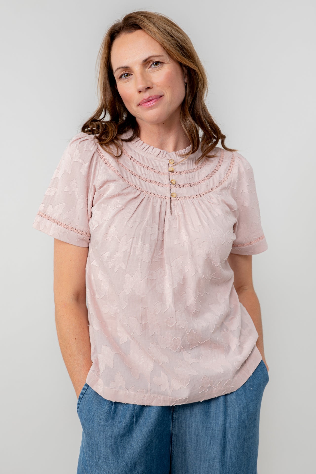 Lily and Me Luna Blouse Jacquard Cotton