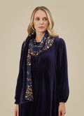 VICTORIA VELVET SHAWL FREIDA PRINT-Dress-White finn