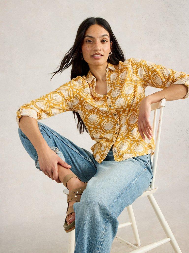 White Stuff Annie Jersey Shirt-Shirt-White finn