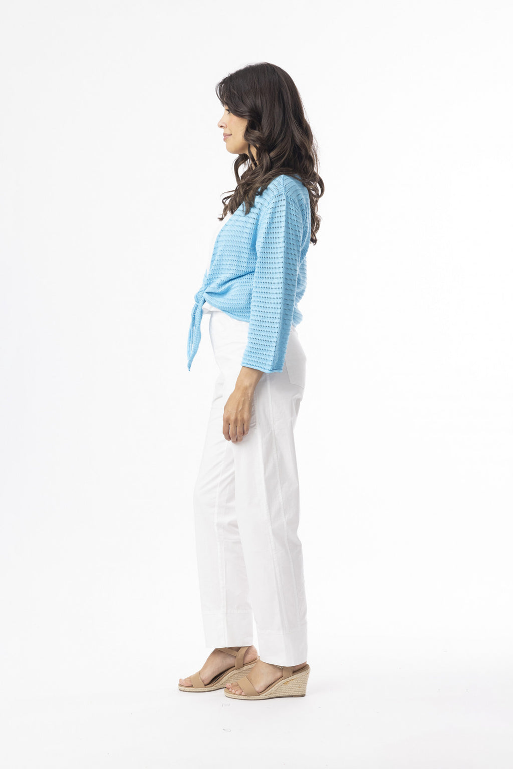 Orientique Knit Essentials Tie Shrug-Orientique-White finn