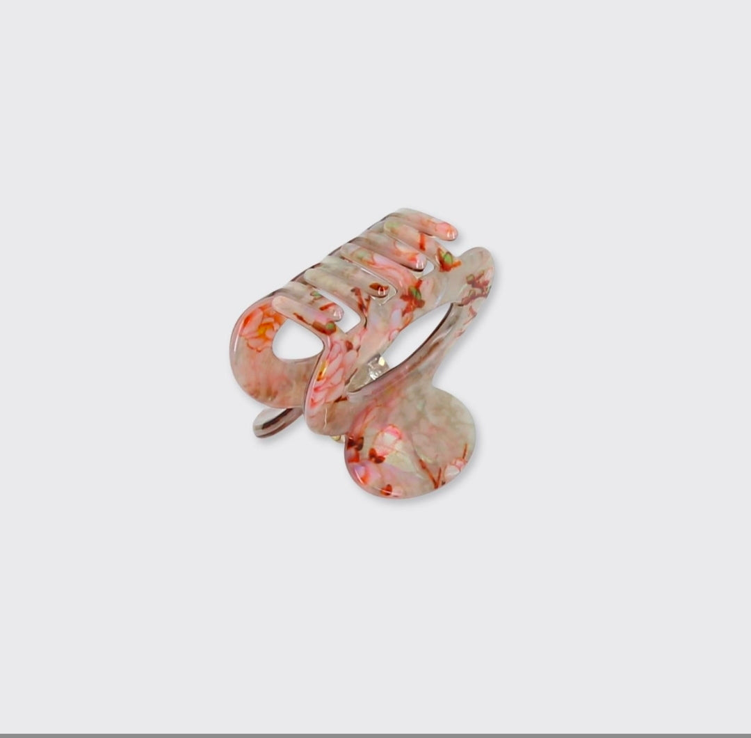 Millie Mae Cherry Blossom Small Claw Clip - Oyster