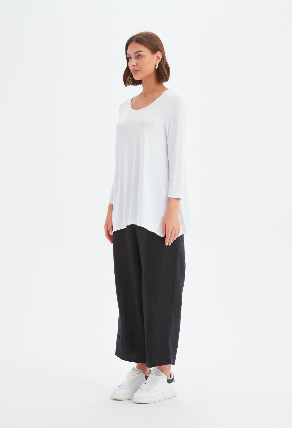 Tirelli Wide Sleeve Yoke Tee White