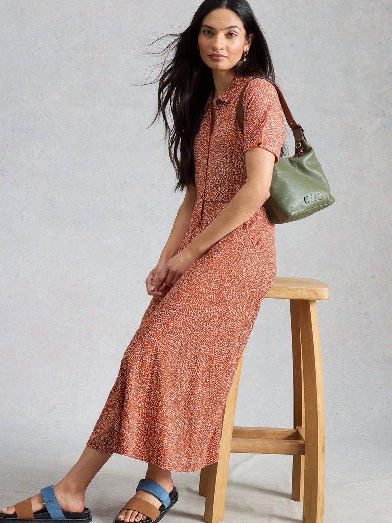 White Stuff Rua Jersey Collared Midi Dress