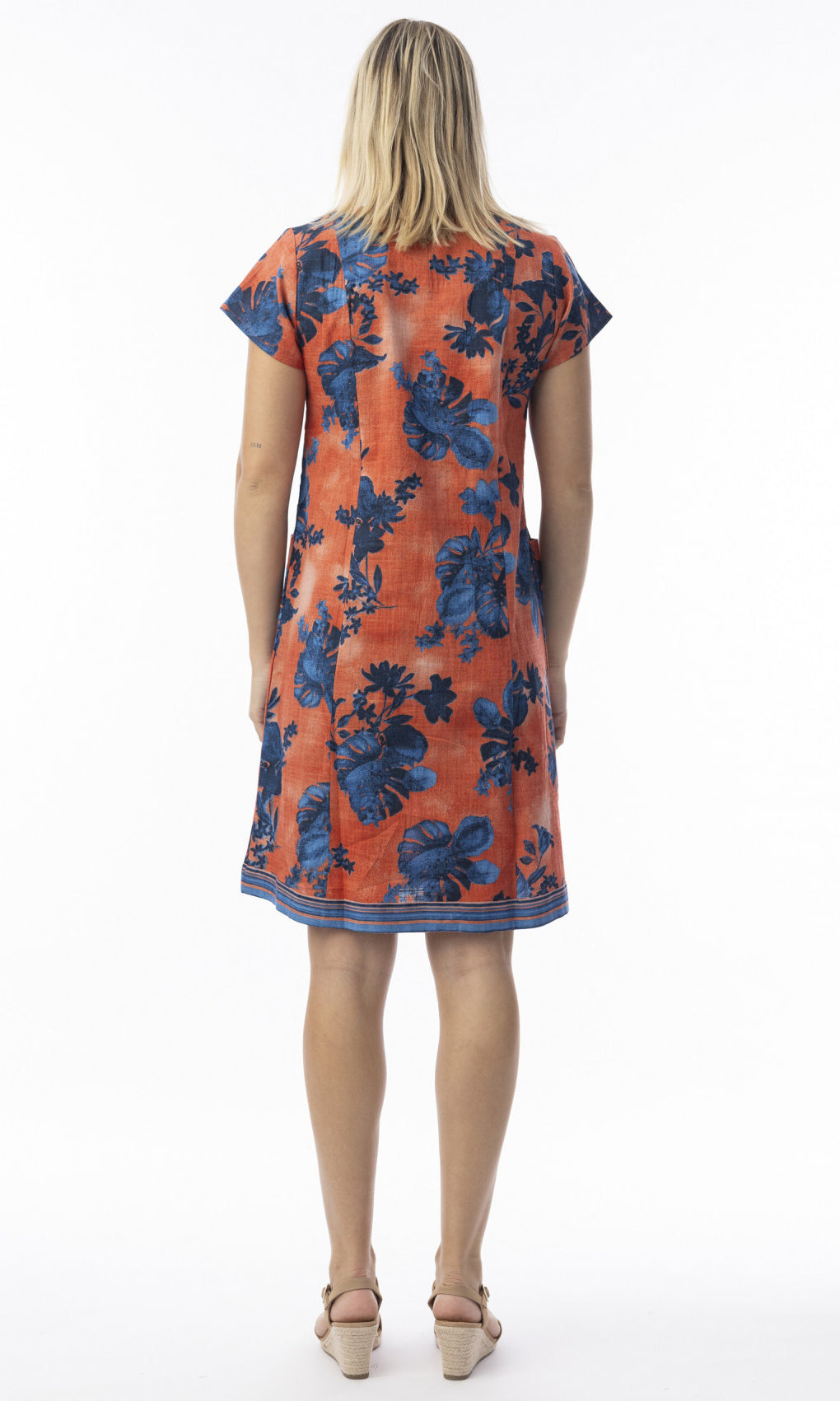 Orientique Cotton Dress Pockets Arashi