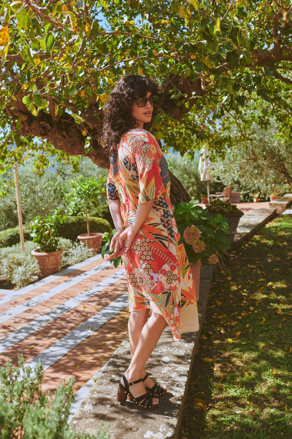 One Hundred Stars Fans Scarlet Obi Dress