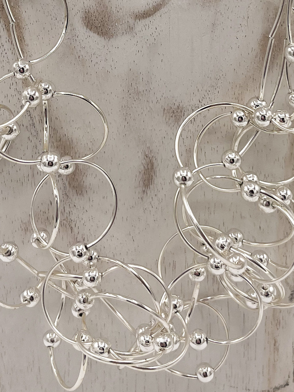 Jess and lou Statement Wire Necklace NK350-Jess and Lou-White finn