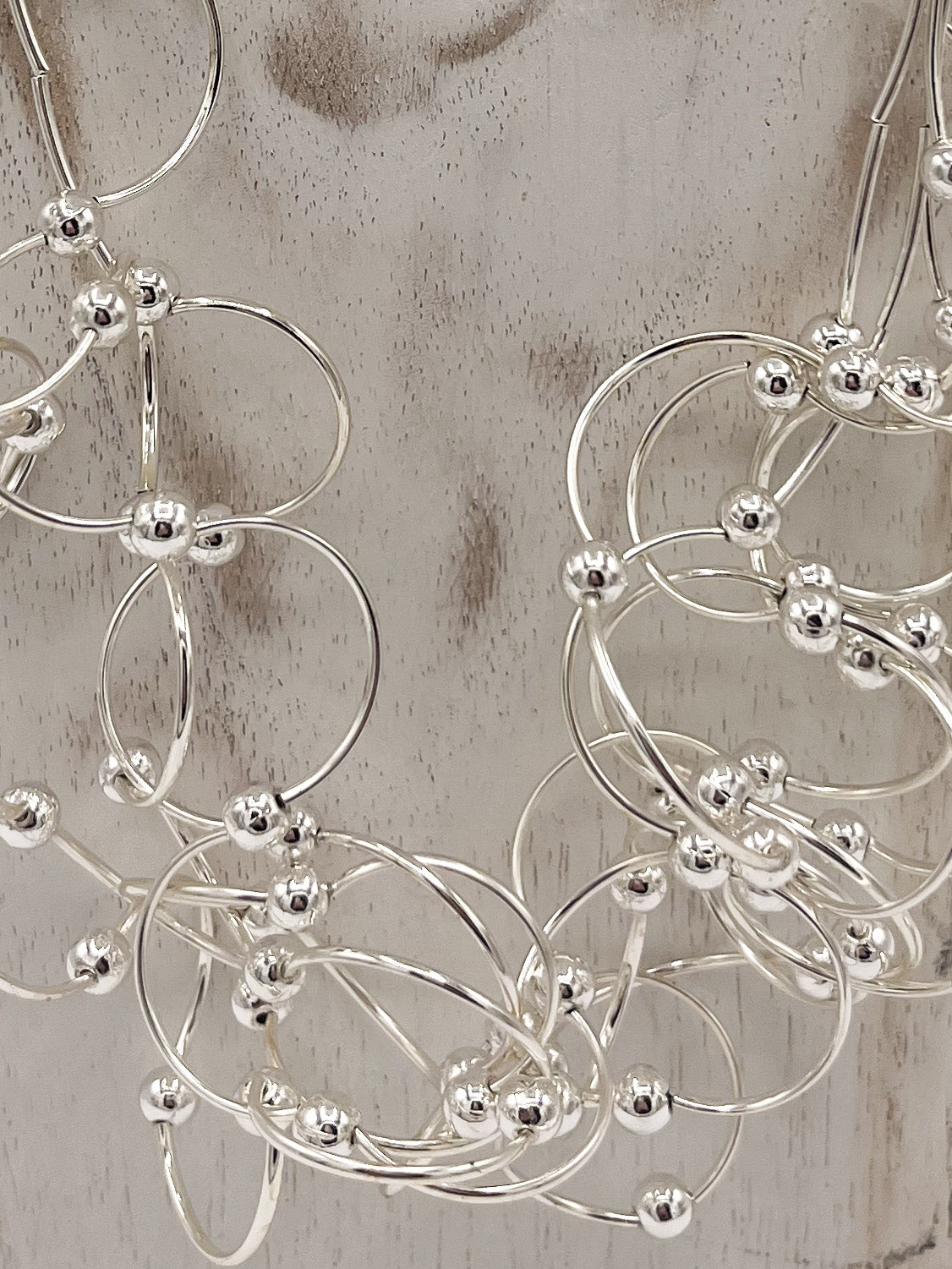 Jess and lou Statement Wire Necklace NK350-Jess and Lou-White finn