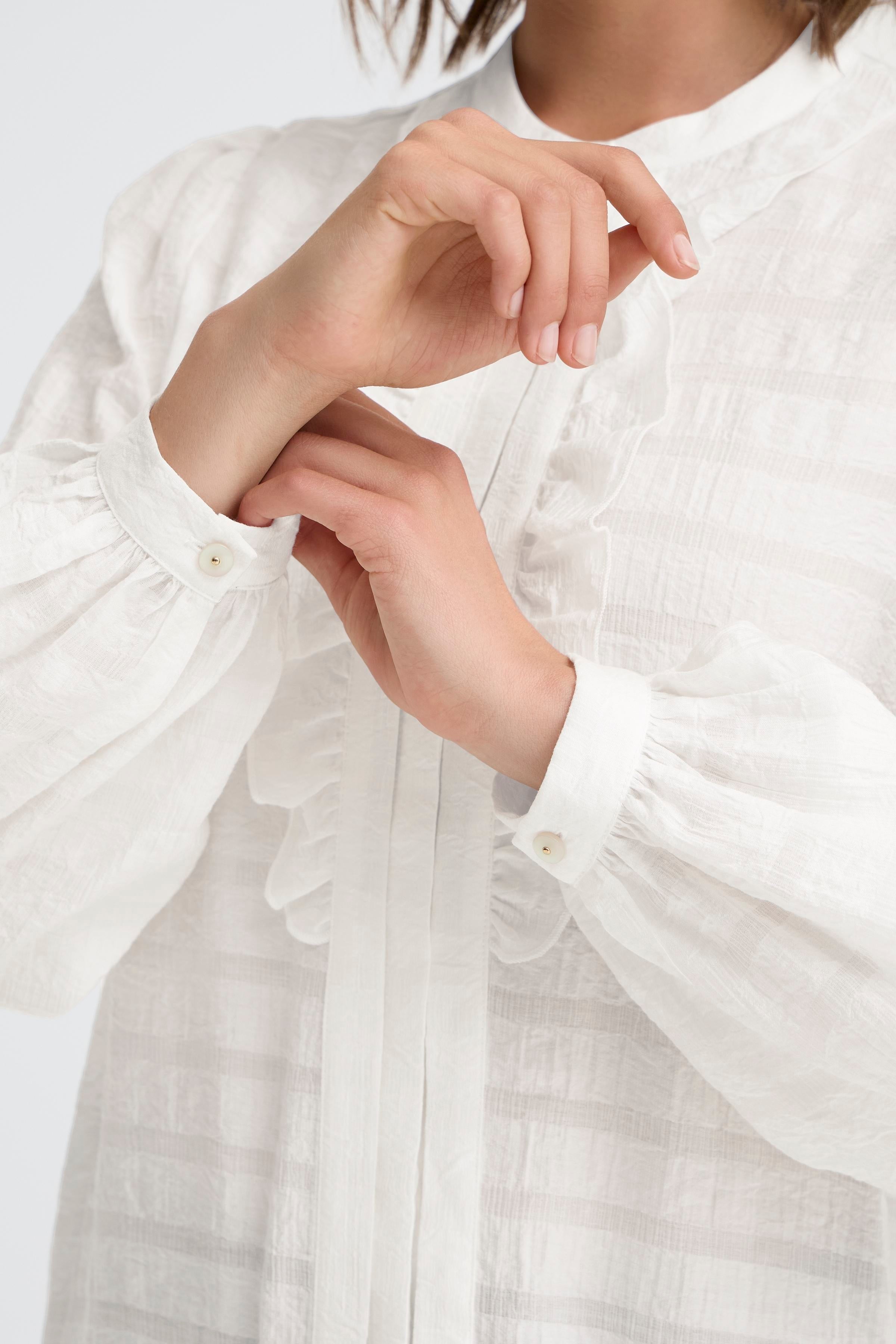 Fransa Frbina Shirt-Shirts & Tops-White finn