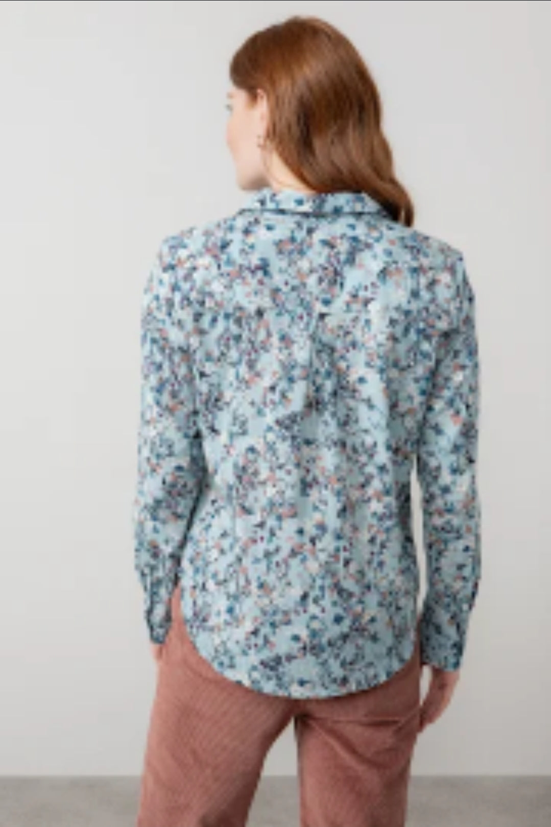Lily and Me Patsy Shirt Feather Ditsy-White finn