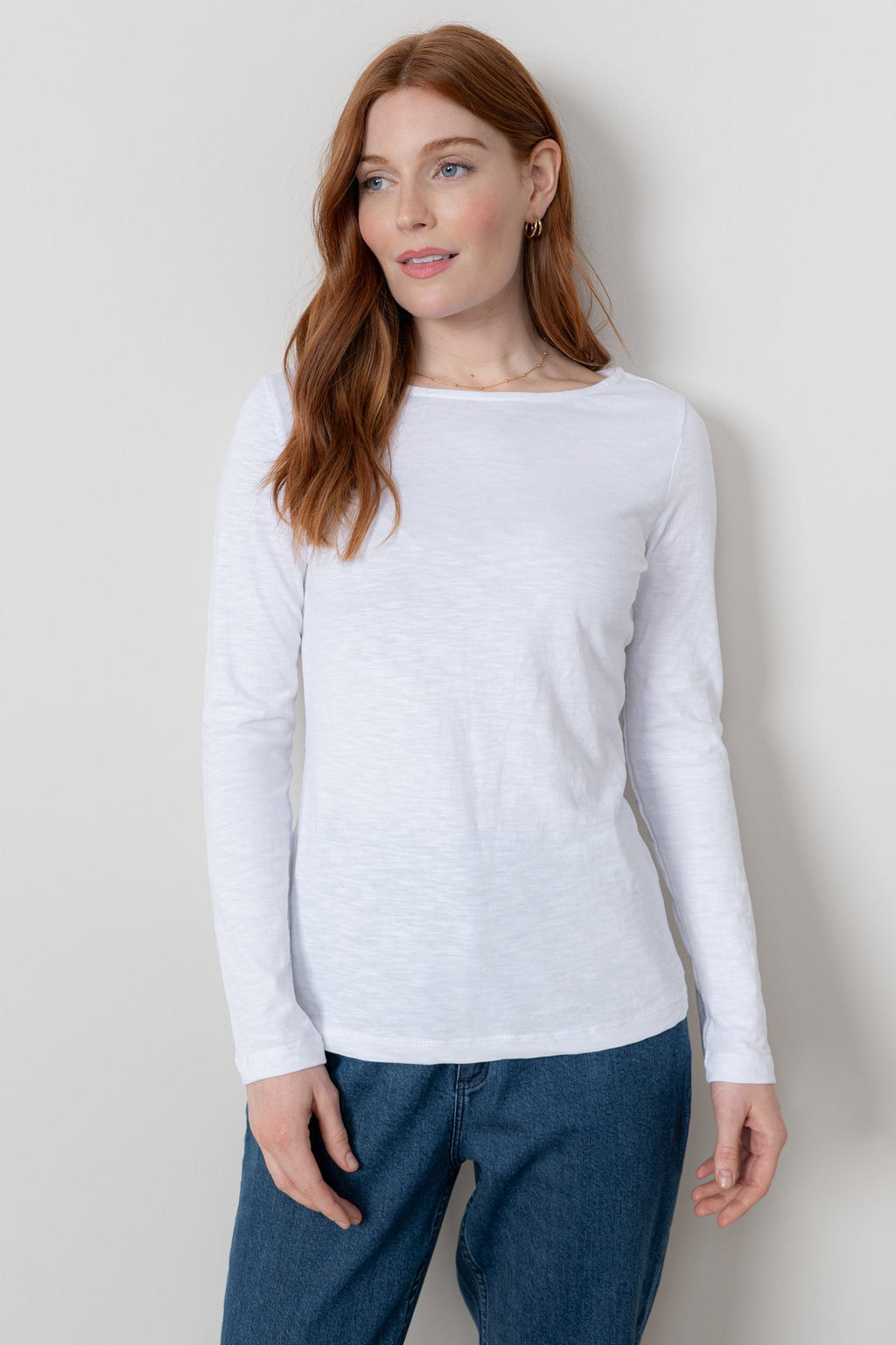 Lily and Me Monica Top Plain-Lily and Me-White finn