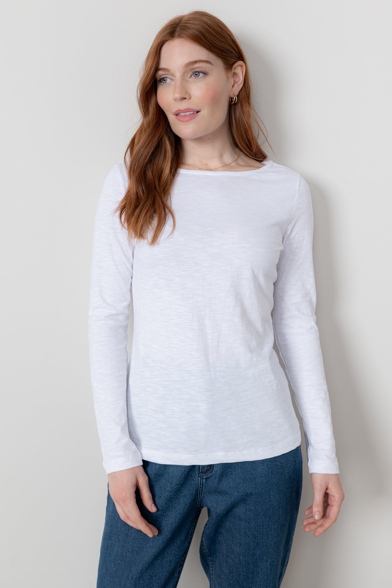 Lily and Me Monica Top Plain-White finn