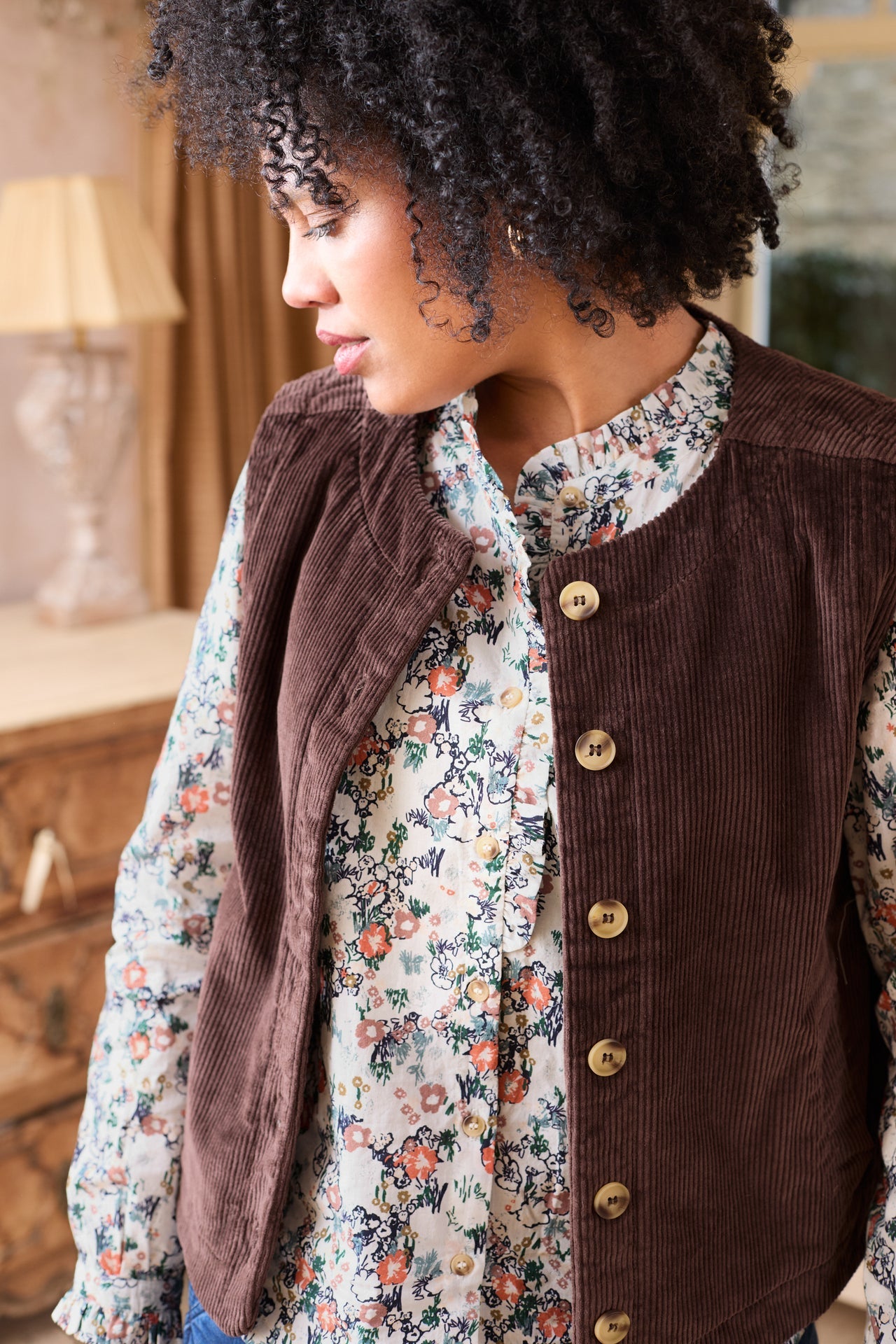 Lily and Me Dusk Gilet Plain-White finn