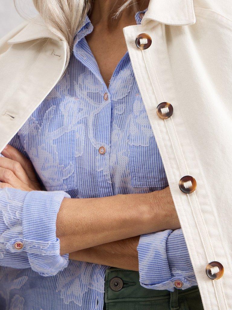 White Stuff Sophie Jacquard Shirt-White Stuff-White finn