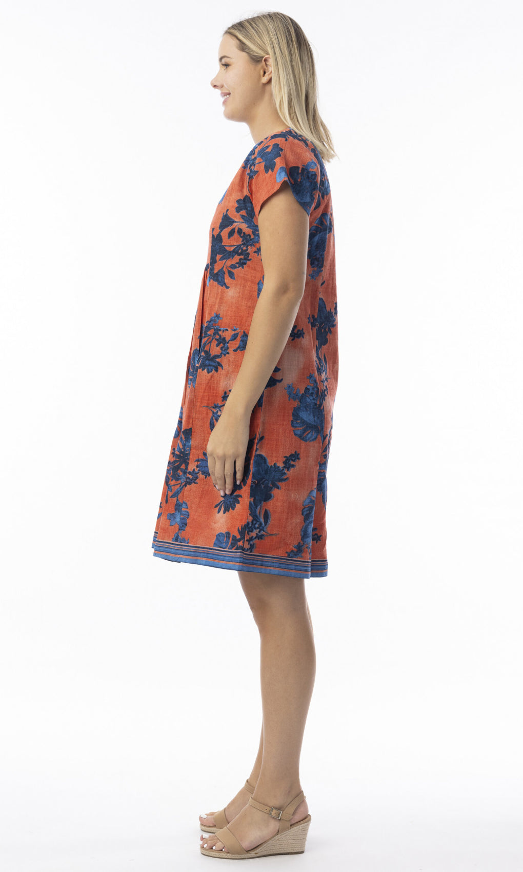 Orientique Cotton Dress Pockets Arashi