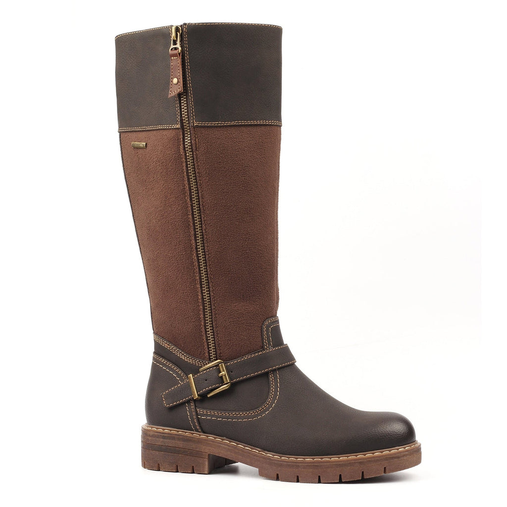 Lunar Joy Brown Waterproof Expanding Calf Long Boot