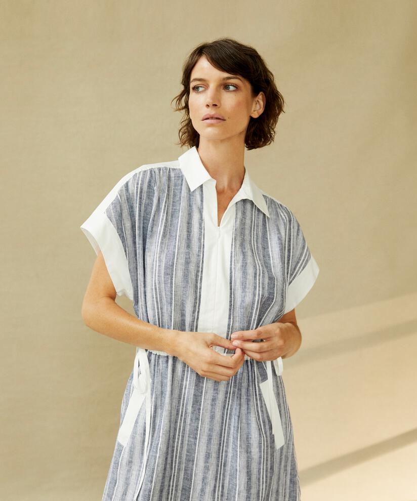 Masai Omarya Dress-Dress-XS-Blue Stripe-