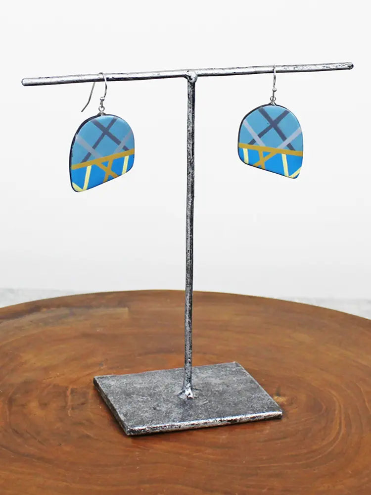 Suzie Blue Resin Earrings